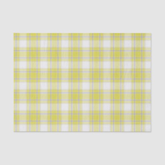 63 Tartan Pset Yellow, Grijs & Wit nr. Tissuepapier (Voorkant)