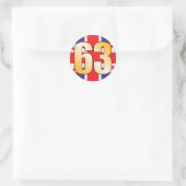 63 UK Gold Ronde Sticker (Tas)