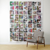 63 vierkant raster voor fotocollage met tekst - wi wandkleed (In situ)