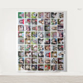 63 vierkant raster voor fotocollage met tekst - wi wandkleed (Voorkant)