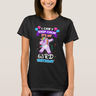 63e geboortedag Unicorn voor 63-jarige vrouwen van T-shirt