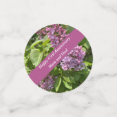 63e Jubileum Lila bewerkbaar Confetti (Kleine voorkant)