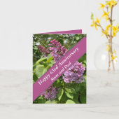 63e Jubileum Lila bewerkbaar Kaart (Gele Bloem)
