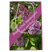 63e Jubileum Lila bewerkbaar Medium Cadeauzakje (Voorkant)