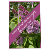 63e Jubileum Lila bewerkbaar Medium Cadeauzakje (Achterkant)