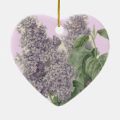 63e Jubileum Lila Hartvormig Keramisch Ornament (Achterkant)