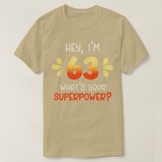 63e verjaardag 3 t-shirt (Design voorkant)