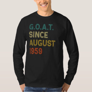 63e verjaardag 63 jaar oude geit sinds augustus 19 t-shirt