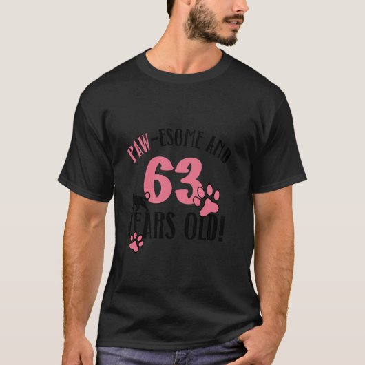 63e verjaardag 63 jaar oude kat moeder kat liefheb t-shirt (Voorkant)