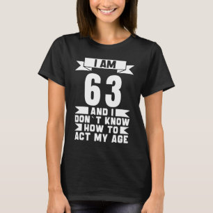 63e verjaardag 63 jaar oude Mannen Retro T-shirt