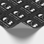 63e verjaardag - Art Deco geïnspireerde look "63", Cadeaupapier (Hoek)