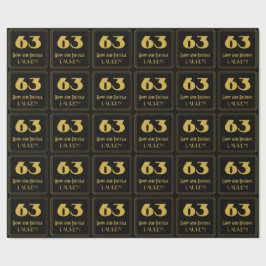 63e verjaardag - Art Deco geïnspireerde look "63"  Cadeaupapier