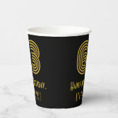 63e verjaardag: Art Deco Geïnspireerde look "63" e Papieren Bekers (Links)