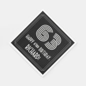63e verjaardag: Art Deco Geïnspireerde look "63" + Servet (Hoek)