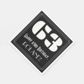 63e verjaardag: Art Deco Geïnspireerde look "63" + Servet (Hoek)