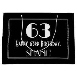 63e verjaardag: Art Deco geïnspireerde stijl "63", Groot Cadeauzakje