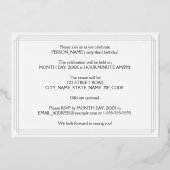 63e verjaardag — Art Deco Style "63" en naam Folie Uitnodiging (Achterkant)