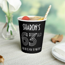 63e verjaardag: Art Deco Style + aangepaste naam