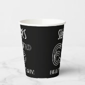 63e verjaardag: Art Deco Style + aangepaste naam Papieren Bekers (Links)