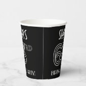 63e verjaardag: Art Deco Style + aangepaste naam Papieren Bekers (Rechts)