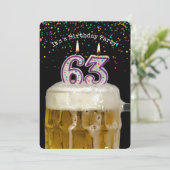 63e verjaardag Bierfeest Kaart (Staand voorkant)