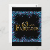 63e verjaardag briefkaart (Voorkant / Achterkant)