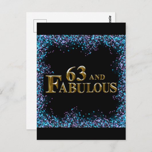63e verjaardag briefkaart (Voorkant / Achterkant)
