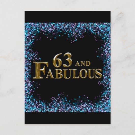 63e verjaardag briefkaart (Voorkant)