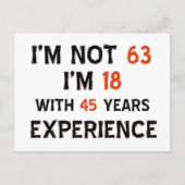 63e verjaardag design briefkaart (Voorkant)