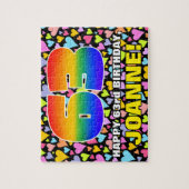63e verjaardag - Fun, liefhebbende hartsvormen + " Legpuzzel (Verticaal)