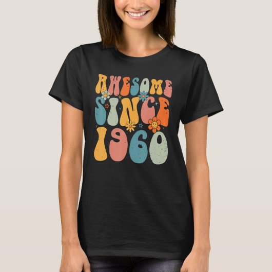 63e verjaardag Geweldige sinds 1960 63 jaar oud T-shirt (Voorkant)