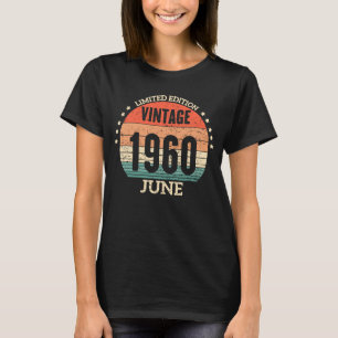 63e verjaardag Geweldige sinds juni 1960 63 jaar o T-shirt