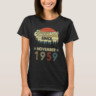 63e verjaardag Geweldige sinds november 1959 63 ja T-shirt