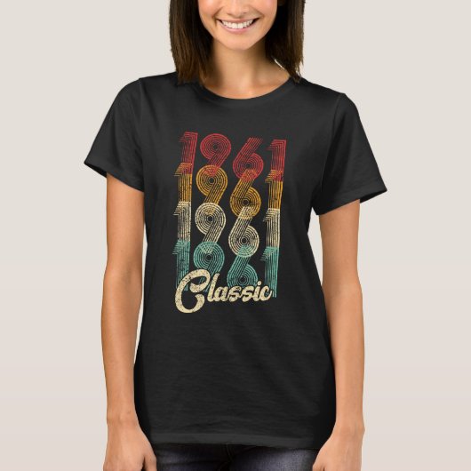 63e verjaardag Gift Classic 1961 63 jaar oud T-shirt (Voorkant)