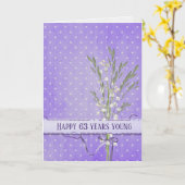63e verjaardag lelietje-van-dalenboeket kaart (Gele Bloem)