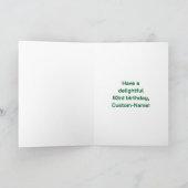 63e verjaardag: leuk regenboog #, aangepaste naam kaart (Binnen)