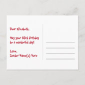 63e verjaardag: leuk sterrenpatroon, regenboog 63, briefkaart (Achterkant)