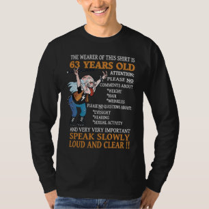 63e verjaardag Mannen 63 jaar oud dag T-shirt