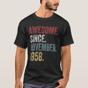 63e verjaardag S sinds november 1958 63 jaar oud G T-shirt
