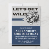 63e verjaardag Uitnodigingen Mannen Tiger Let's Ge (Voorkant)