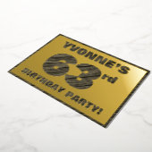 63e verjaardag van de partij — Vet, houten graan Folie Uitnodiging (Gedraaid)