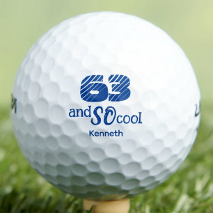 63e verjaardagscadeau voor hem Cool 63 Leuke blauw Golfballen