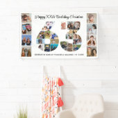 63e Verjaardagsfeest Nummer 63 Fotocollage Spandoek (Insitu)