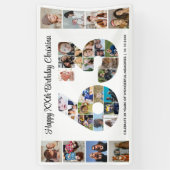 63e Verjaardagsfeest Nummer 63 Fotocollage Spandoek (Verticaal)
