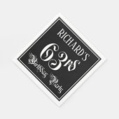 63rd Birthday Party — Fancy Script + Custom Name Servet (Hoek)