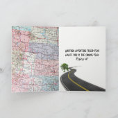 63rd Birthday Red Retro Truck op Map Kaart (Binnen)