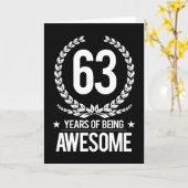 63ste Verjaardag (63 Jaar van Geweldige het Zijn) Kaart (Gele Bloem)