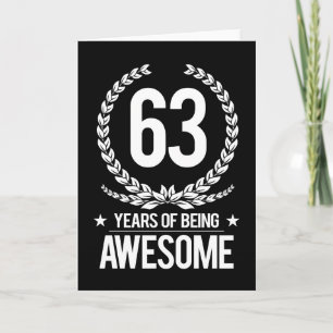 63ste Verjaardag (63 Jaar van Geweldige het Zijn) Kaart