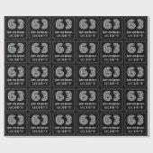 63ste verjaardag: Art Deco geïnspireerd look "63" Cadeaupapier (Vlak)