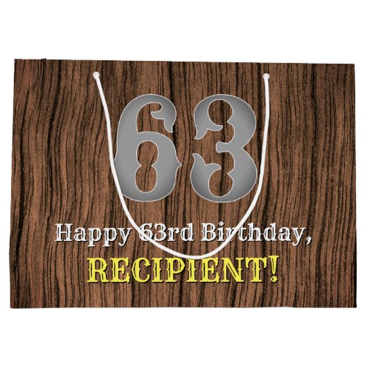 63ste verjaardag: Country Western geïnspireerd uit Groot Cadeauzakje (Achterkant)